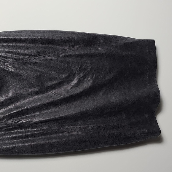 VINCE CAMUTO Leather Look Mini (Above the knee) Dress in Gun Metal Size 6 - Picture 5 of 14